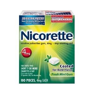 Nicorette Coated Nicotine Gum, 4mg