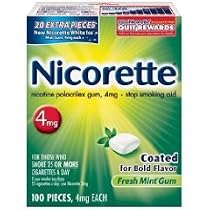 Nicorette Coated Gum 4mg, 100 pieces (Fresh Mint)
