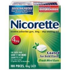 Nicorette Coated Gum 4mg, 100 pieces (Fresh Mint)