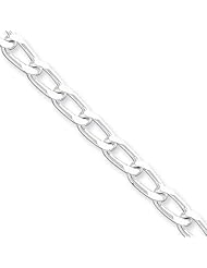 5.1mm, Sterling Silver, Open Link Chain, 8 inch