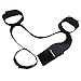 Kingoudoor Women's Velcro Wrist Handcuffs Ankle Bandage Strap for Couples Bedroom Play Black
