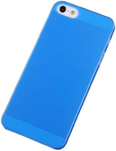 Clear Ultra Slim Protective Rubber Case Cover Compatible with iPhone 5-Dark Blue