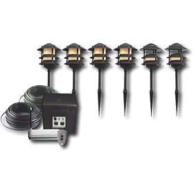 LiteSounds LS2400K Landscape Lights with Speakers, Black Matte, 6-Pack