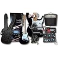 PITCHMASTER FULL SIZE ELECTRIC GUITAR PACKAGE IN BLACK WITH 15 WATT AMP & ELECTRONIC GUITAR TUNER