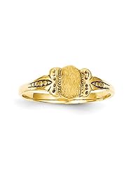 14k Childs Signet Ring