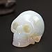 2.0inch Natural Carved Skull Crystal Reiki Healing Stone Statue Collectible Figurine
