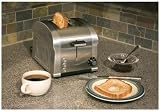 Haier Die Cast Stainless Steel 2 Slice Toaster With Extra Wide Slots, Self-Adjusting Bread Guides, Bagel Button & Slide Out Crumb Tray