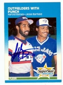 Harold Baines Autographed/Hand Signed baseball card (Chicago White Sox) 1987 Fleer #643 Outfielders