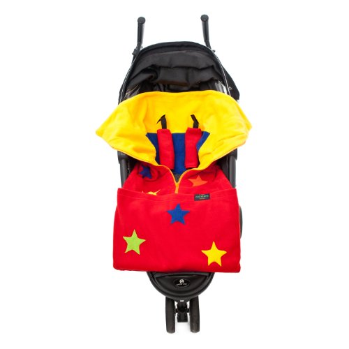 Cozyosko, The Cozyosko - All-in-one Baby Blanket And Buggy Bag - Red Stars Picture