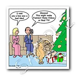 Bad Christmas Present Idea - Funniest Home Videos - 6x6 Iron On Heat Transfer For White Material Bad Christmas Present Idea - Funniest Home Videos - 6x6 Iron On Heat Transfer For White Material