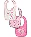 Calvin Klein Infant Girls Pink & Multi Color 3 Pack Heart Print Bibs