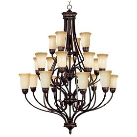 Maxim Lighting 11297WSOI 20 Light Bolero Chandelier, Oil Rubbed