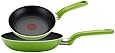 T-fal C968S2 Excite Nonstick Thermo-Spot Dishwasher Safe Oven Safe PFOA Free 8-Inch and 10.25-Inch Fry Pans Cookware, 2-Piece Set, Green