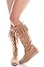 Forever Baylee-09 Women's Fashion Fringe Lace Up Knee High Boots