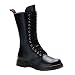 MENS SIZING Calf Combat Boots Lace Up With Closure Gothic Boots