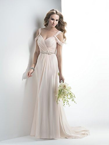 MARRY YOU Chiffon Designed Backless Beautiful Casual A-line Beach Wedding Dress MY0013MS
