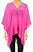 Simplicity Women's Sheer Chiffon Caftan Wrap Poncho Tunic Top, Rose