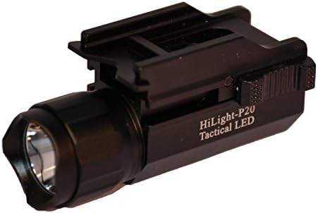 Aimkon HiLight P20 HiLight Max 500 Lumen Dual Switch Quick Release Pistol Flashlight, Black