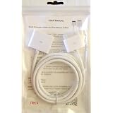 iTeck Dock Extension Extender Cable for Apple iPhone 4 4S iPod iPad 2 Long 4ft 1.2 M Long Male to Female- Charge Data Sync & Audio Play Control Music from Bose SoundDock iHome Sony Logitech Philips & Car Stereos etc - Extend AV Composite Cable for Video - 1 YEAR WARRANTY (Wireless Phone Accessory)