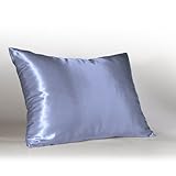 Luxury Jewel Blue Satin Pillow Case w/Hidden Zipper, Standard