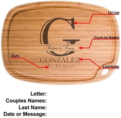 Custom Engraved Greenlite Extra Large Bamboo Cutting Board