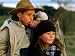 Young Farm Boy and Girl Leaning Against a Fence Post, Hamilton, Victoria, Australia P...