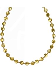 24Kt Small Flat Rounds Necklace 34 Inch
