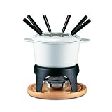 Swissmar F66645 Sierra 11-piece fondue set in white.