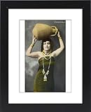 Framed Prints of An Egyptian woman holding aloft a large pottery jar from Mary Evans Framed Prints of An Egyptian woman holding aloft a large pottery jar from Mary Evans