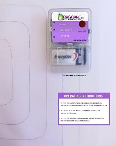 Pet Training Shock Mat 60" x 12"- Indoor Electronic Static Training Mat Will Correct Your Dog or and Cat Behaviour and Keep Them Off The Sofa, Benches, Tables and Away From Restricted Areas.