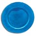 Blue Metallic Plastic Chargers (6 count)