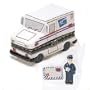 Postal Service Mail Carrier Truck Porcelain Hinged Trinket Box phb