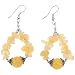 Handmade Agate, Citrine & Silver Earrings