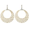 Filigree Hoop Earring - Goldtone