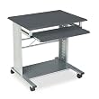 Tiffany IndustriesTM Empire Mobile PC Cart With Keyboard Tray, 28-1/2 x 23 x 28-3/4, Metallic Gray