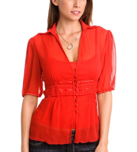 GUESS Frankie Ruffle Top and blouse