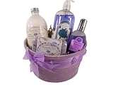 Lavender Relaxing Gift Basket:Liquid Soap, Room spray, soap, bubble bath