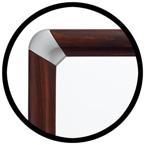 3M Dry Erase Board Elegant Style Mahogany Finish Frame Porcelain 96 Inches x 48 Inches