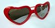 Adorable Sweet Heart Sunglasses Red with Black lenses