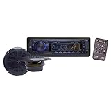 Pyle PLMRKT13BK In-Dash Marine AM/FM PLL Tuning Radio with USB/SD/MMC Reader