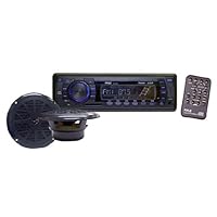 Pyle PLMRKT13BK In-Dash Marine AM/FM PLL Tuning Radio with USB/SD/MMC Reader