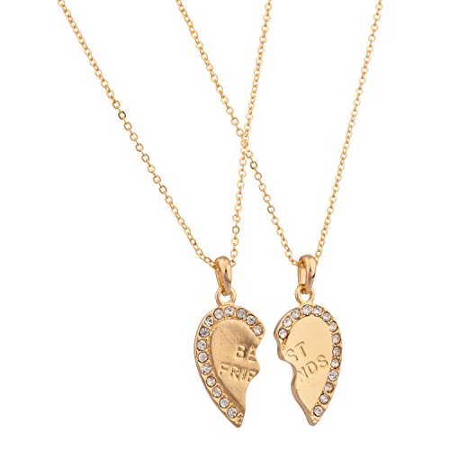 Lux accessories best friends bff forever necklace w/ rh…