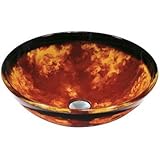 IMAGE OF Vigo Industries VG07005 Auburn Mocha Fusion Glass Vessel Sink