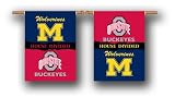 Michigan Wolverines 28X40 Banner W/ Pole Sleeve - Rivalry House Divided - NCAA