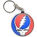 Grateful Dead Rubber Keychain ~Dead Head Stealie Steal Your Face Lightening Bolt Keychain
