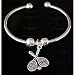 Crossed Racquet Bangle Bracelet