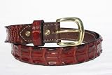 GENUINE AUSTRALIAN HORNBACK CROCODILE BELT BROWN