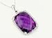 14K 13.00 CT Amethyst & Diamond Pendant