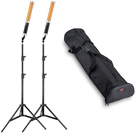 Pergear MTL-168pro 160 LED Traveller Handheld Magical Wand Light Studio Lighting + Light Stand for Camera (2 Sets)