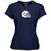 Reebok New England Patriots Navy Blue Ladies Shiny Helmet T-shirt